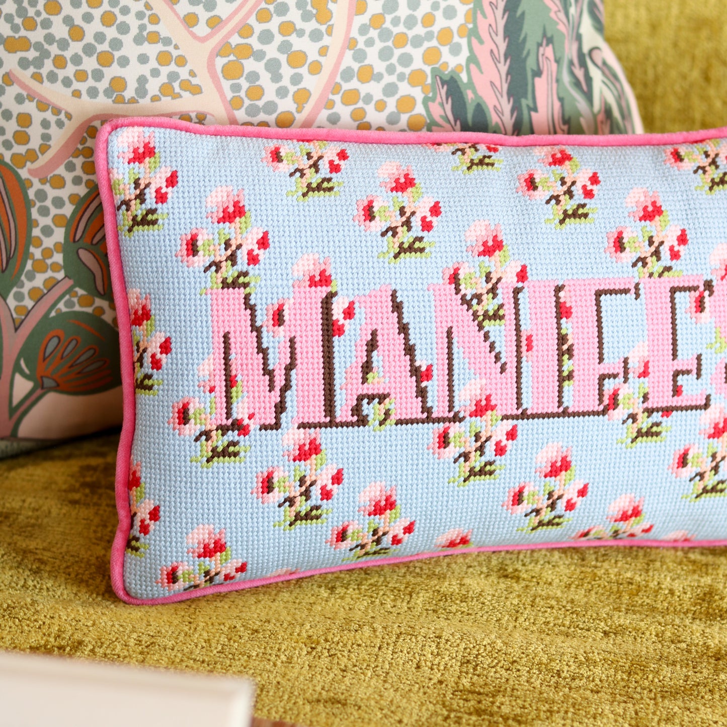 Manifest Needlepoint Pillow