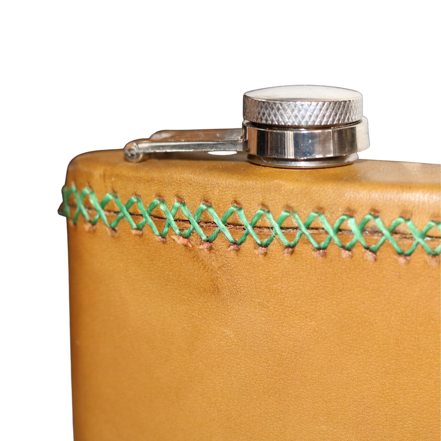 8 oz Petaca Hand Stitched Leather Flask