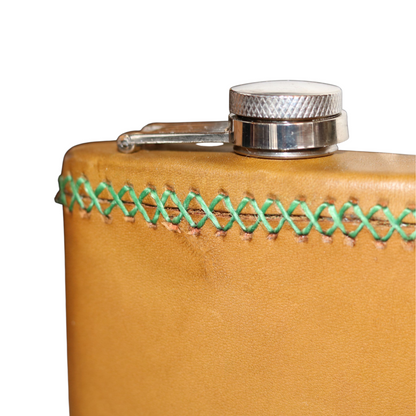8 oz Petaca Hand Stitched Leather Flask
