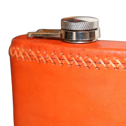 8 oz Petaca Hand Stitched Leather Flask