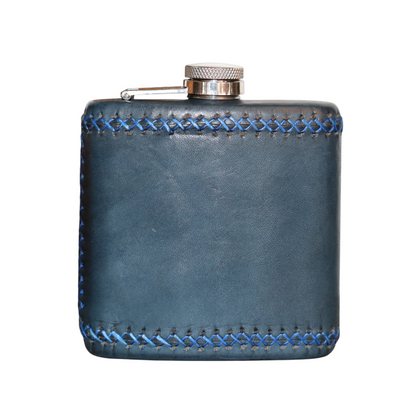 8 oz Petaca Hand Stitched Leather Flask