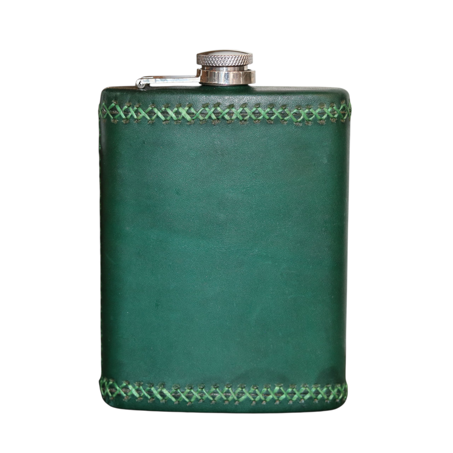 8 oz Petaca Hand Stitched Leather Flask