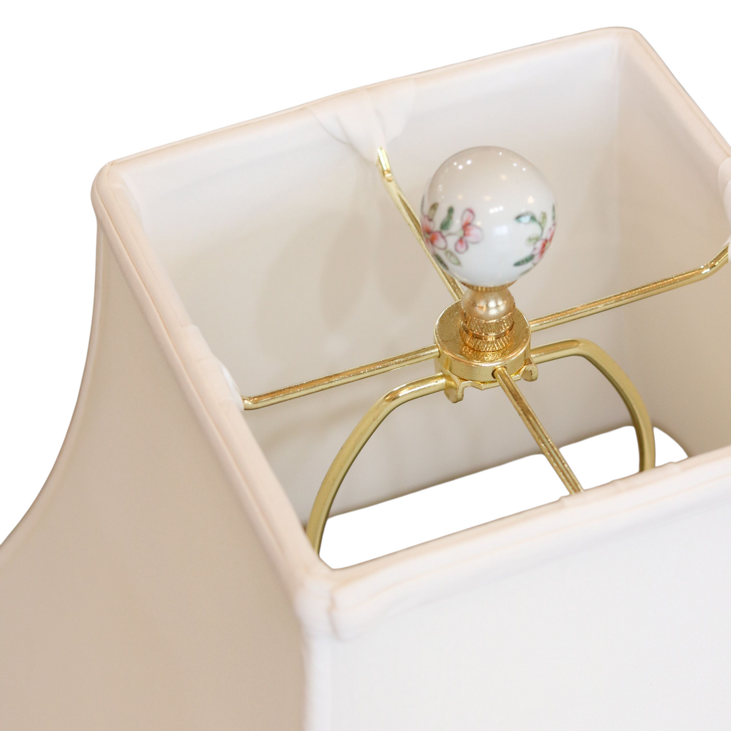 Rose Medallion Square Jar Lamp