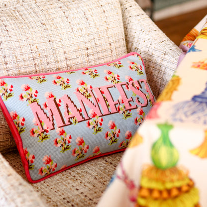 Manifest Needlepoint Pillow
