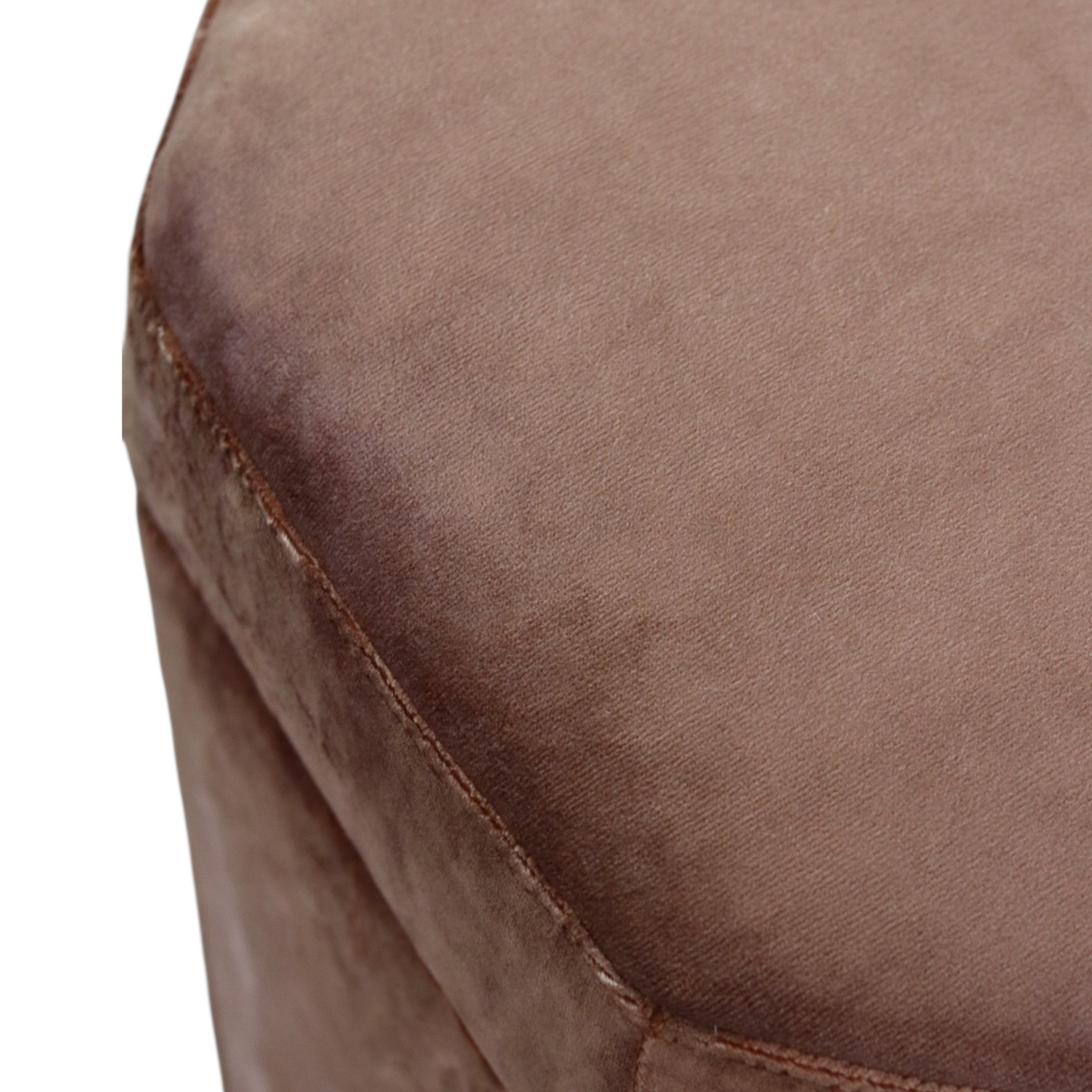 Octagon Storage Ottoman in Velvet