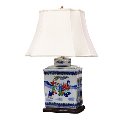 Lady Garden Tea Jar Table Lamp