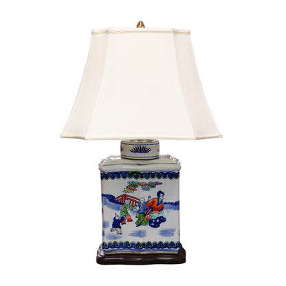 Lady Garden Tea Jar Table Lamp