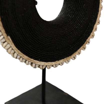 Beaded Boule Bangle on Stand with Shells