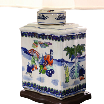 Lady Garden Tea Jar Table Lamp