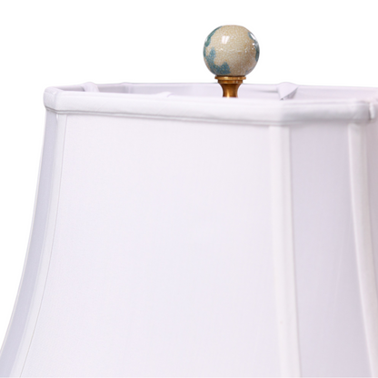 Turquoise Willow Hand Painted Porcelain Table Lamp