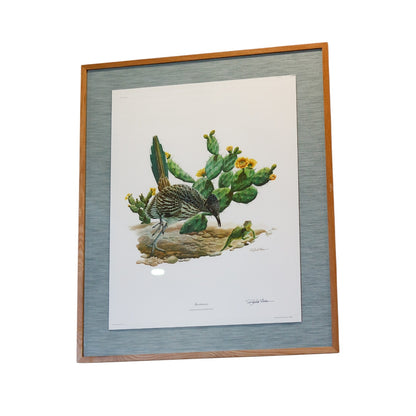 28" x 34" Custom Framed Bird Artwork