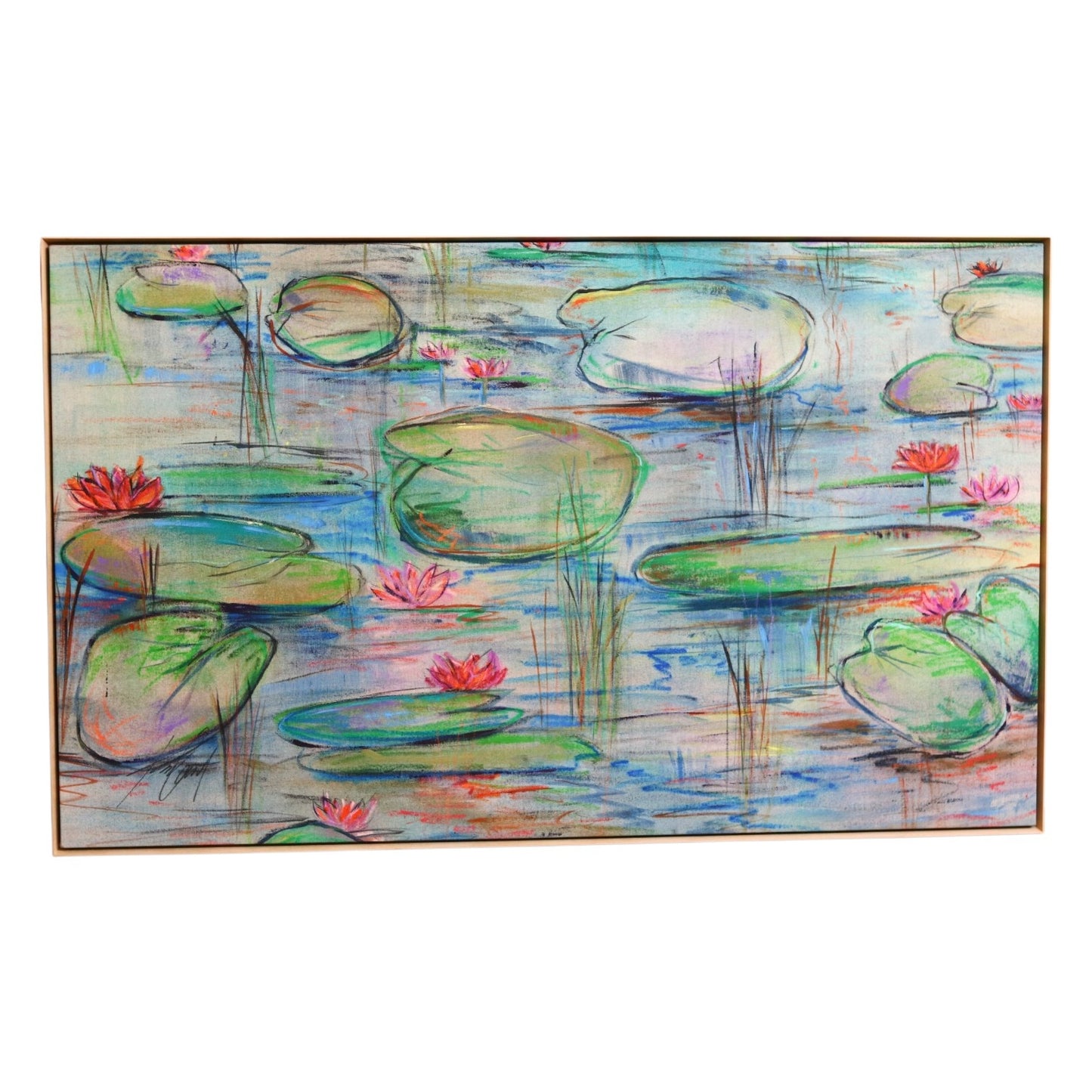 Kelly O'Neal "Dusk at Giverny III" Lily Pads Painting
