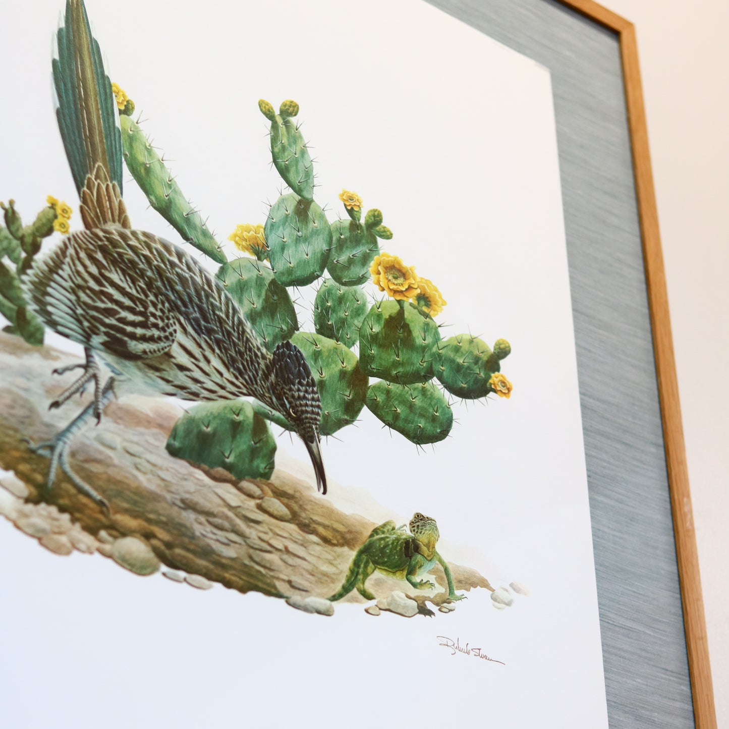 28" x 34" Custom Framed Bird Artwork