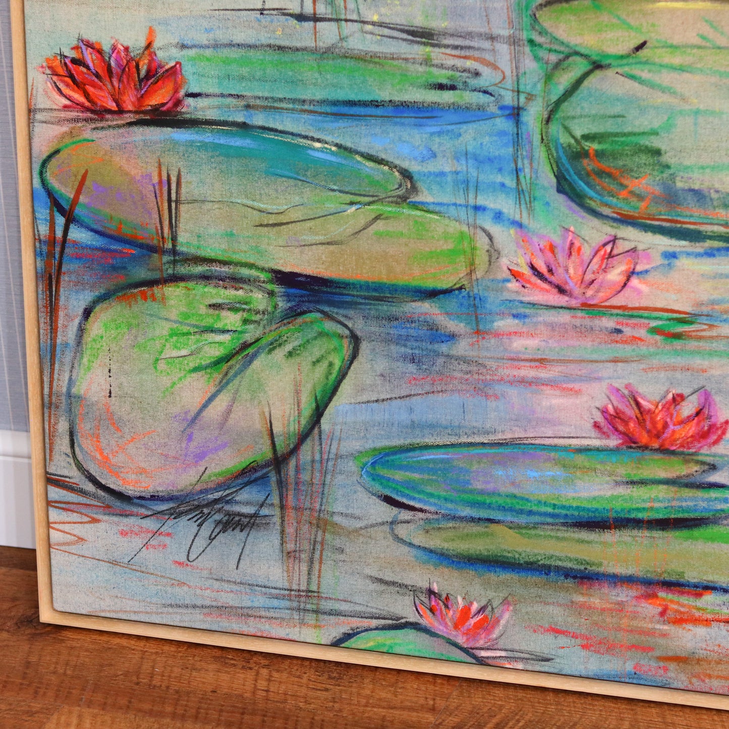 Kelly O'Neal "Dusk at Giverny III" Lily Pads Painting
