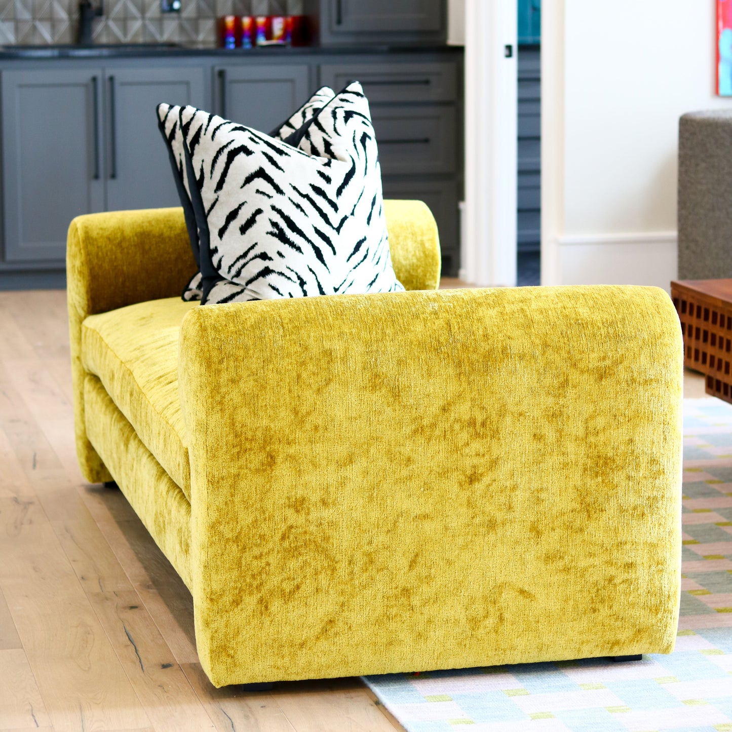 Citron Velvet Bishops Daybed