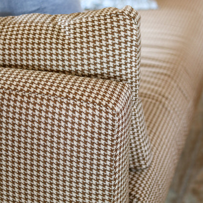 Brown Houndstooth Settee
