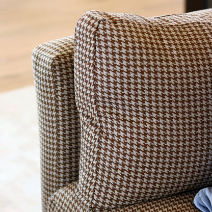 Brown Houndstooth Settee