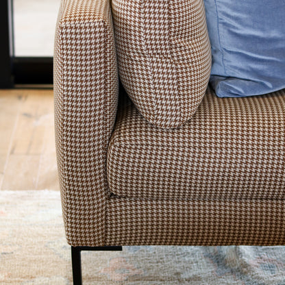 Brown Houndstooth Settee