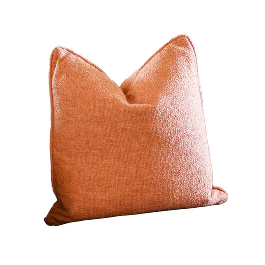 22" Peach Boucle Pillow