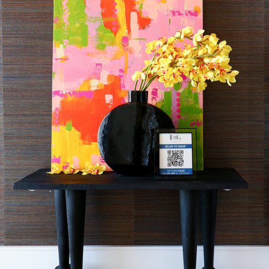 Black Stoneware Vase