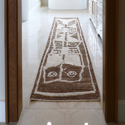 2'7" x 10' Tribal Moroccan Rug