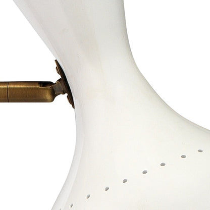 White Swing Arm Pisa Floor Lamp