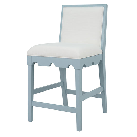 Lanister Matte Light Blue Counter Stool
