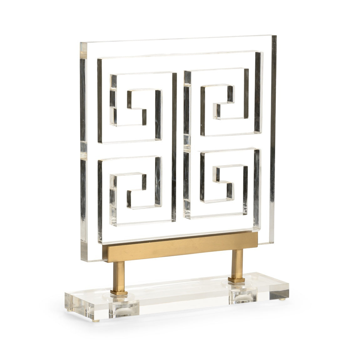 Clear Acrylic Greek Key Accent