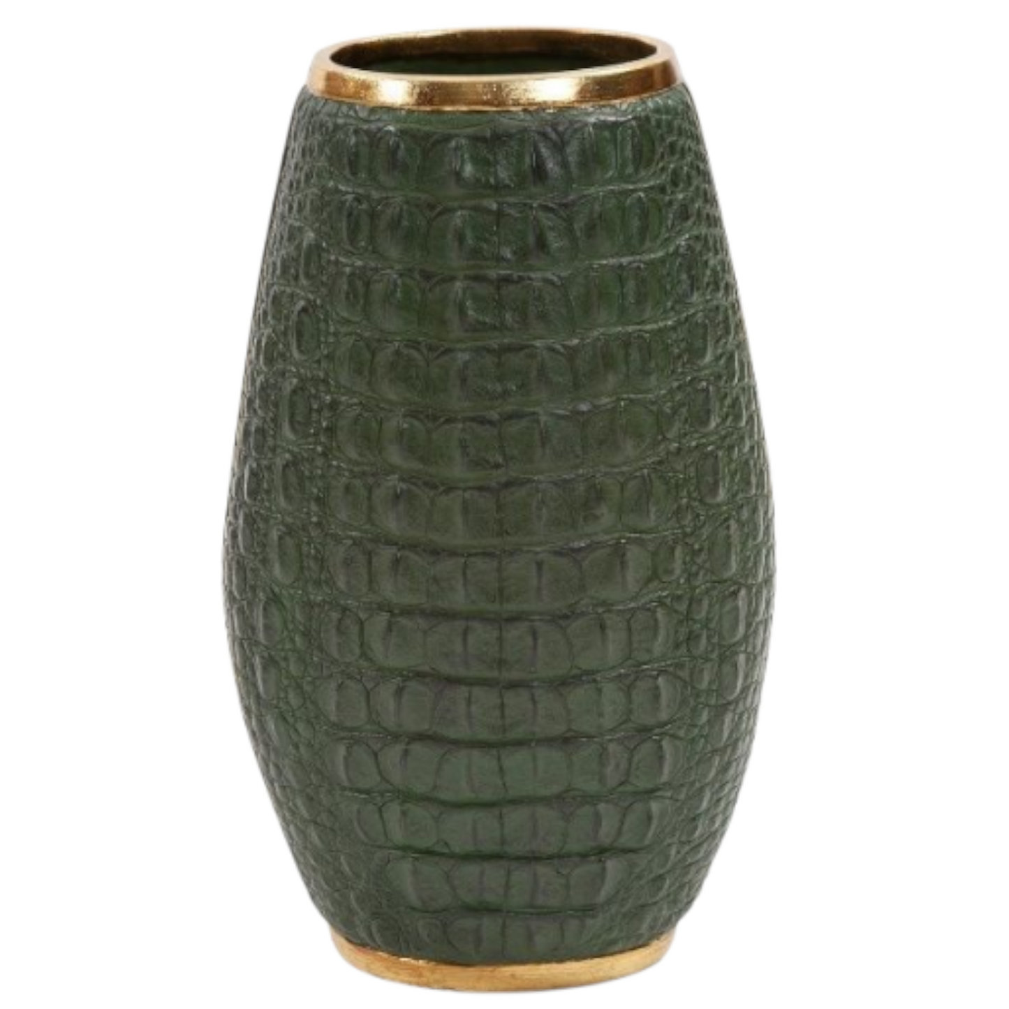 Hemingway Green Faux Alligator Vase