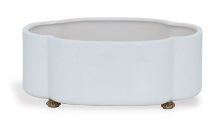 Custom Spring Arrangement in White Planter