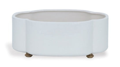 Custom Spring Arrangement in White Planter