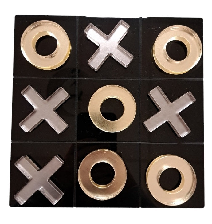 Black & Gold Tic Tac Toe Set
