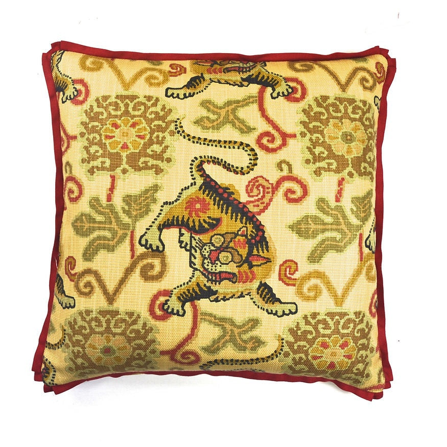 22" Tibetan Tiger Tea Pillow