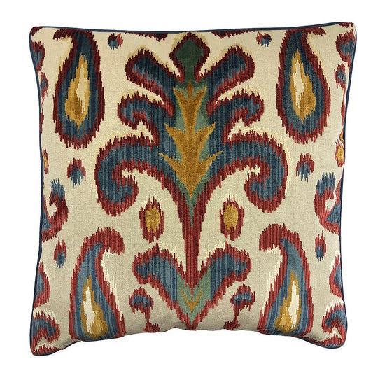 22" Bronwen Red & Blue Pillow