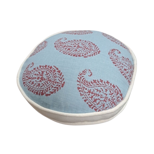 Round Blue & Pink Pillow - 15"