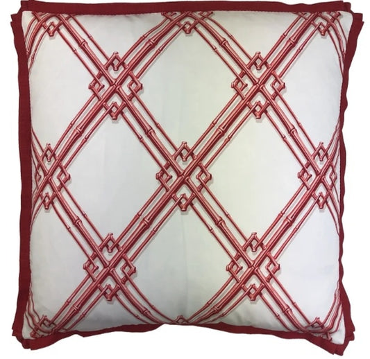 Red Bambou Pillow - 18" x 36"