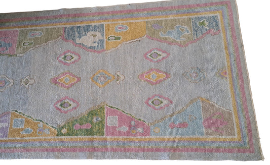 9'4" x 3' Hand Woven Pastel Runner