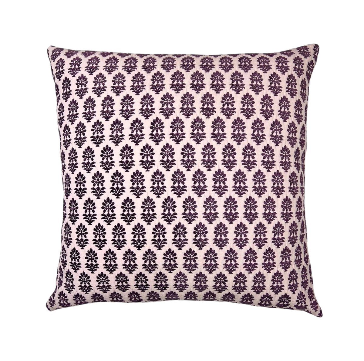 Thistle Block Print Pillow - 22"
