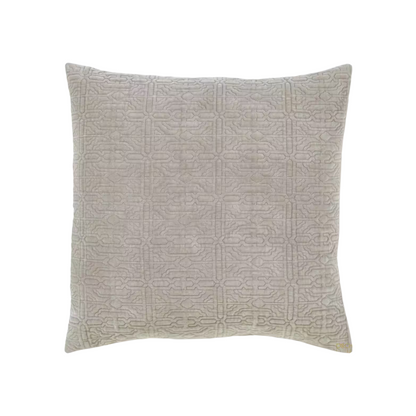 Duke Geometric Cotton Velvet Sham in Slate - King