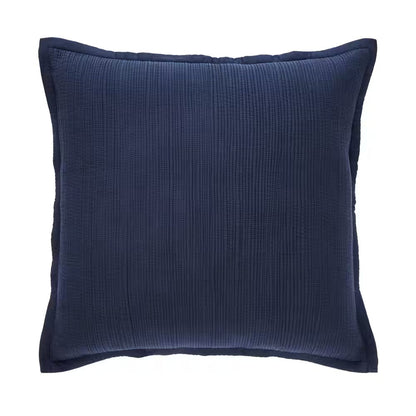 Laela Channel Stitch Cotton Sham in Navy