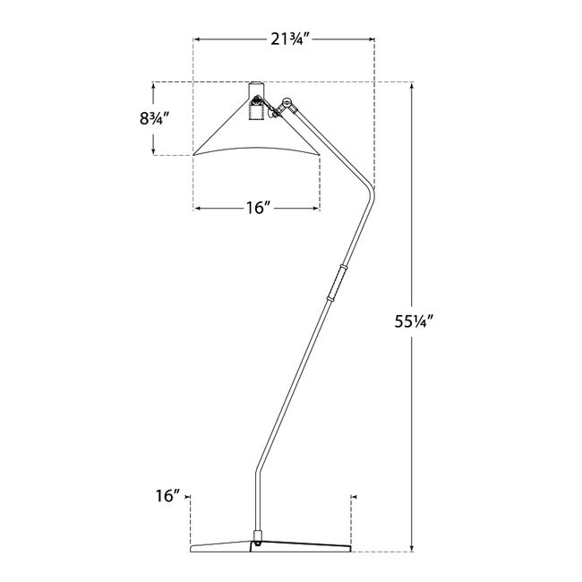 Large Offset Floor Lamp