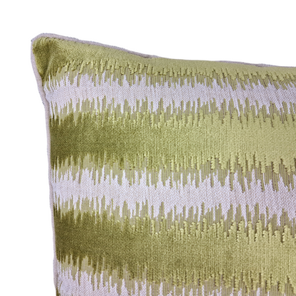 22" Kiwi Cut Velvet Pillow