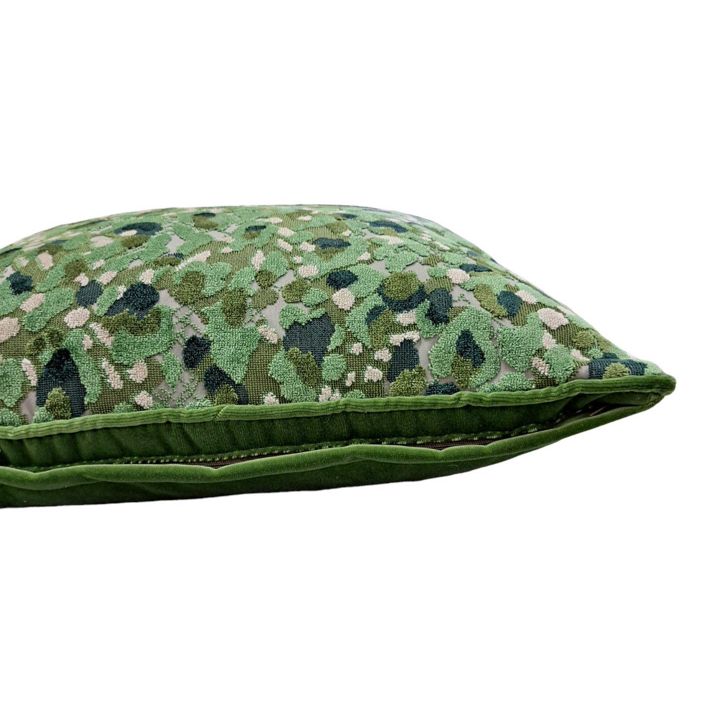 22" Tobin Evergreen Cut Velvet Pillow