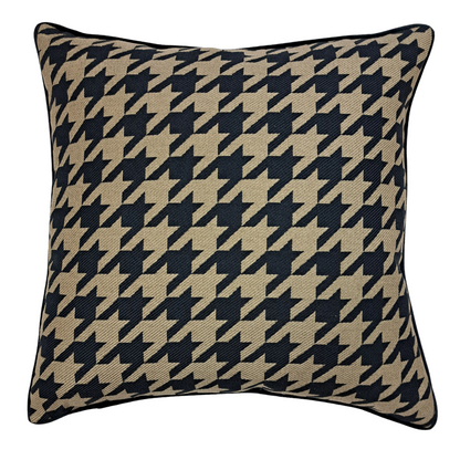 22" Harwich Woven Black Pillow