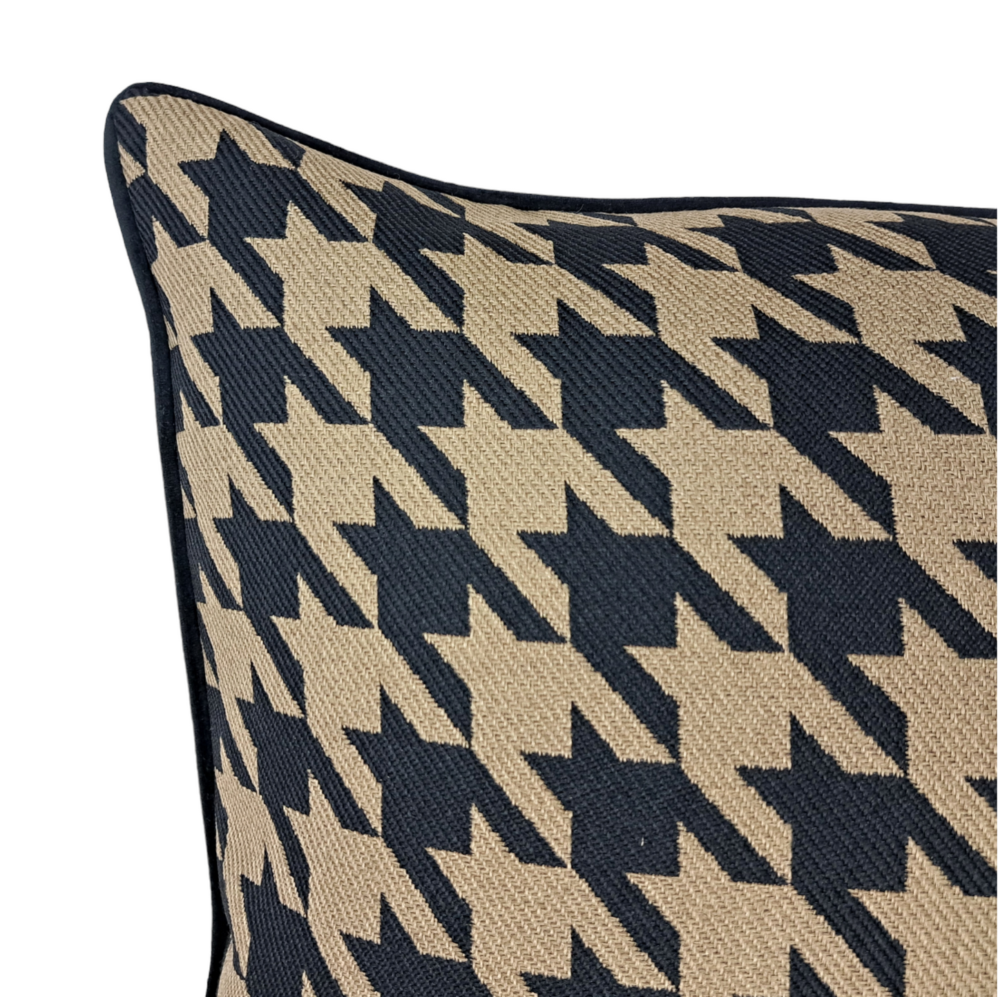 22" Harwich Woven Black Pillow