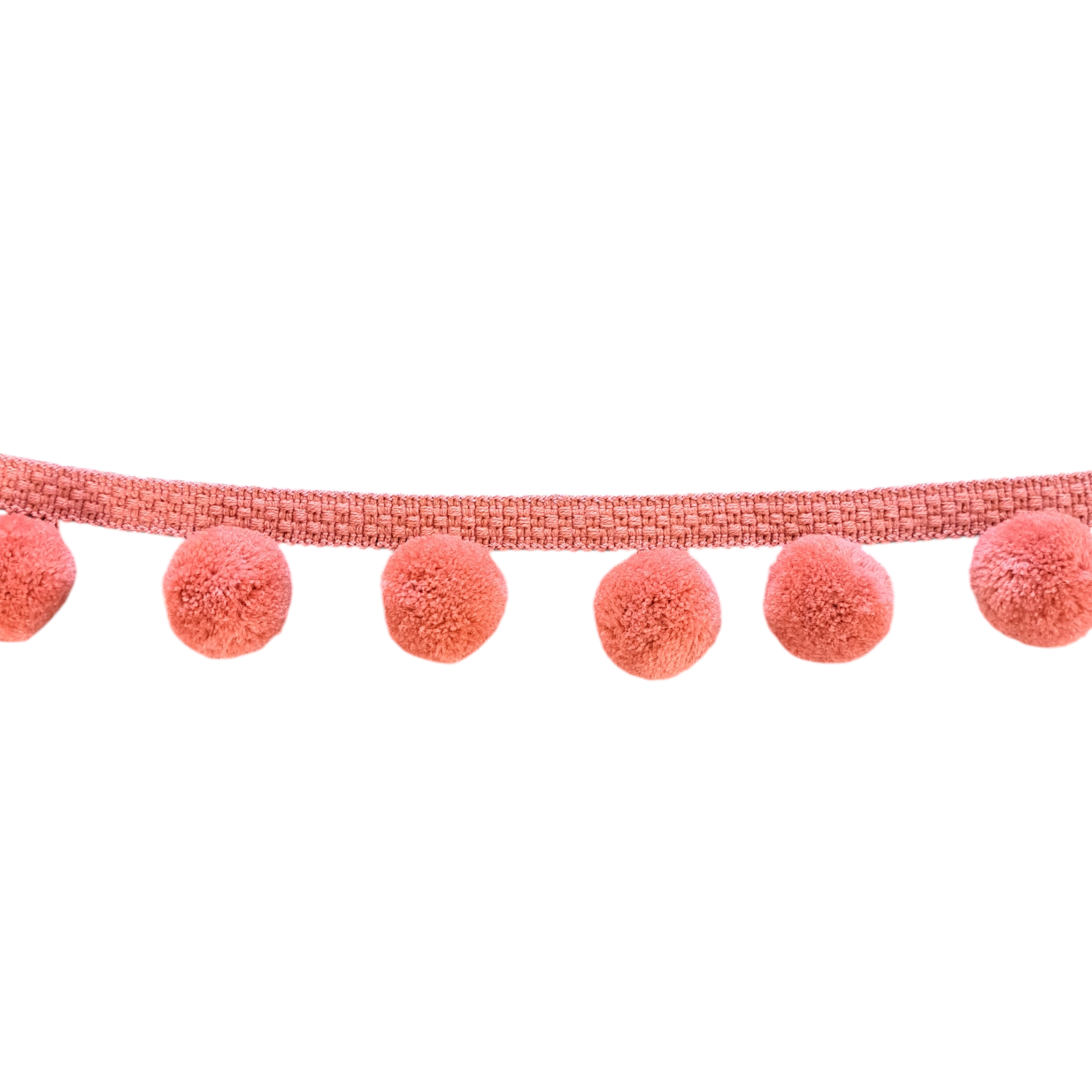 Coral Pom Pom Trim