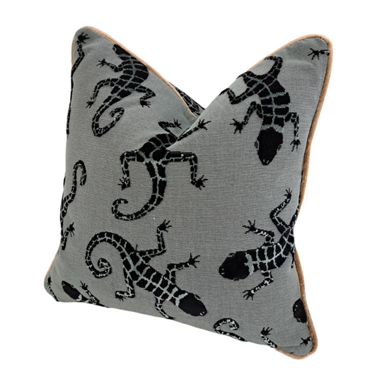 Green Lizard Pillow