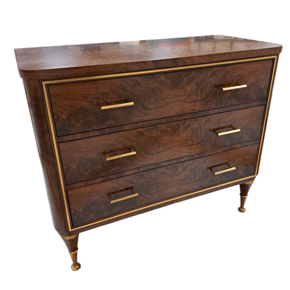 Walnut Swirl Bedside Chest