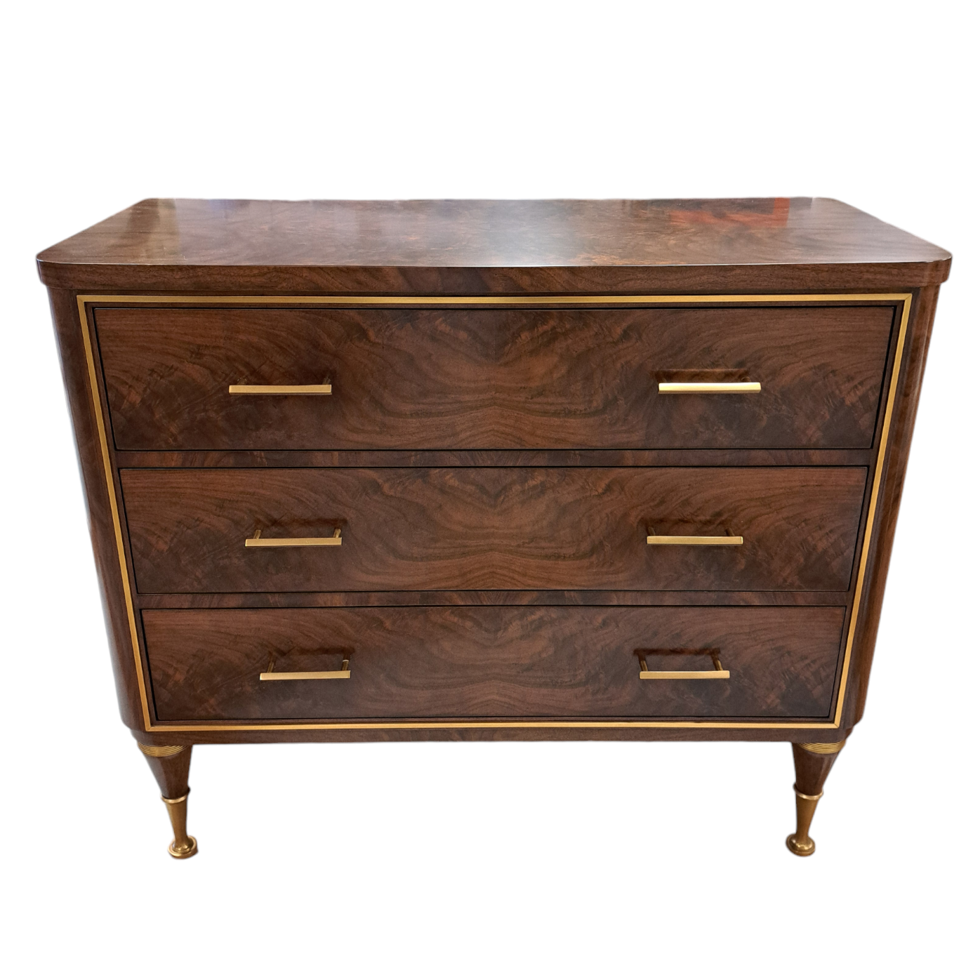 Walnut Swirl Bedside Chest