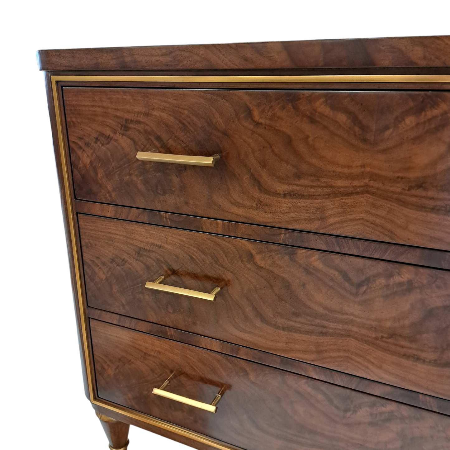 Walnut Swirl Bedside Chest